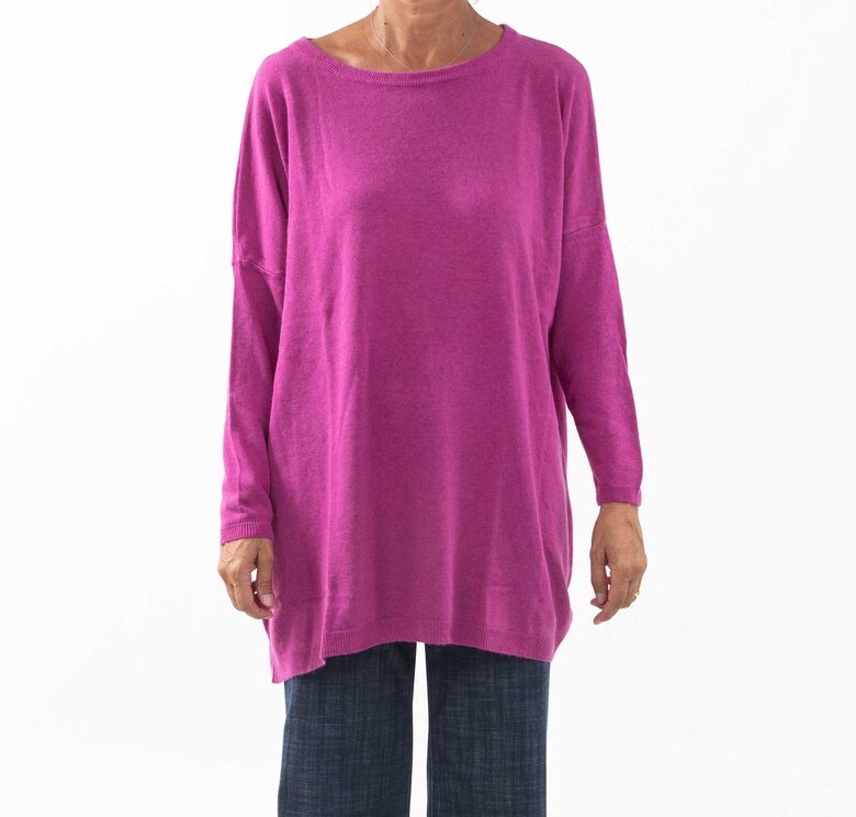 Džemperis ar viskozi un angoru, fuksija